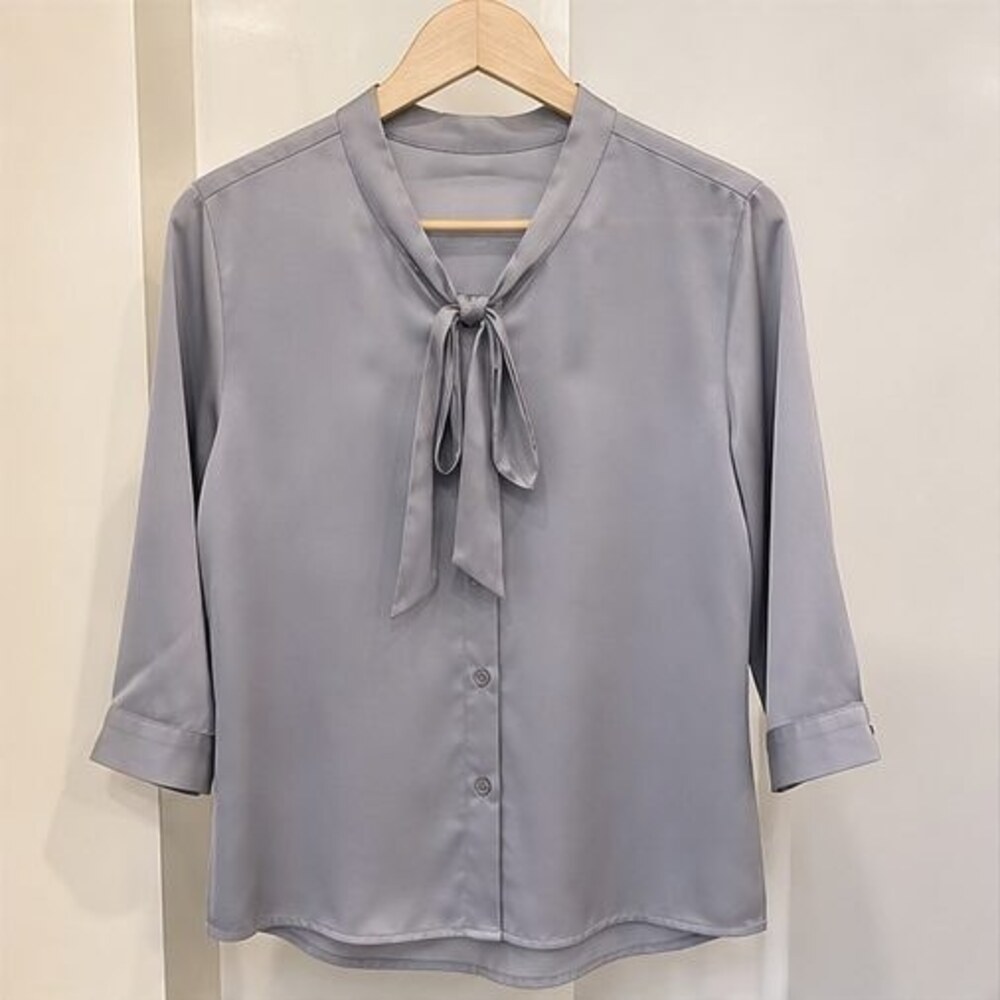 Gray Peplum Top